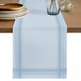 thumbnail image 1 of Light Blue Grid Short Table Runner 60 Inches Long,Modern Simple Striped Check Texture Cotton Linen Table Runners Dresser Scarves,Fabric Tabletop Scarf Furniture Cover for Home Dinner Party 13"x60", 1 of 9
