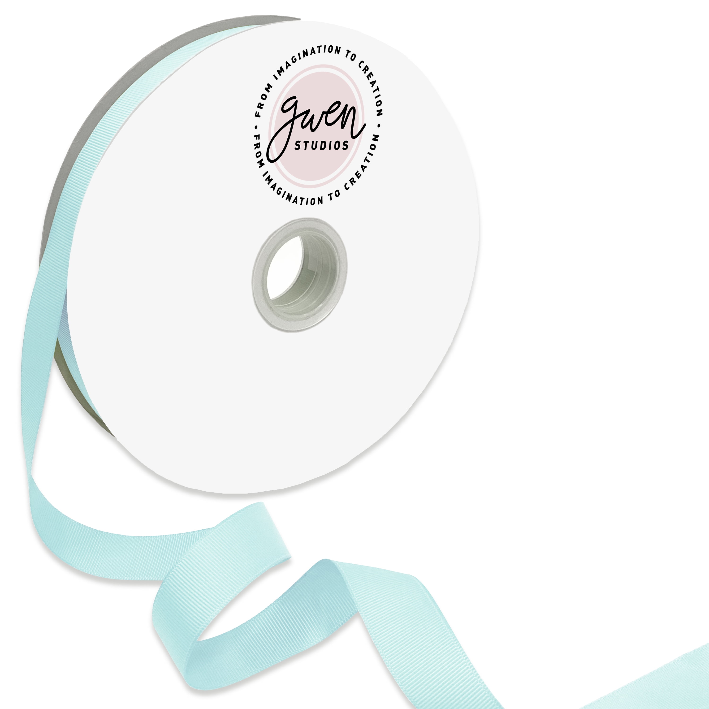 Light Blue Grosgrain Fabric Ribbon, 7/8" x 100 Yards by Gwen Studios