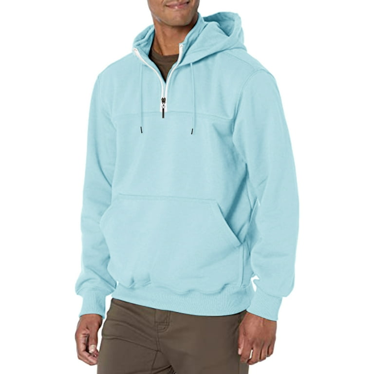 Light Blue Hoodies For Men Mens Autumn And Winter Casual Loose