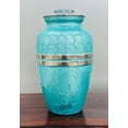 thumbnail image 1 of Light Blue Human Ashes Urn | Urn for Human and Pet | Aluminum Cremation Urns for Ashes & Mortal Remain | Urn for Human Ashes | Ashes Keepsake urn | Cinerary Urns Burial Urns | Pet Urn | Memorial Urn, 1 of 5