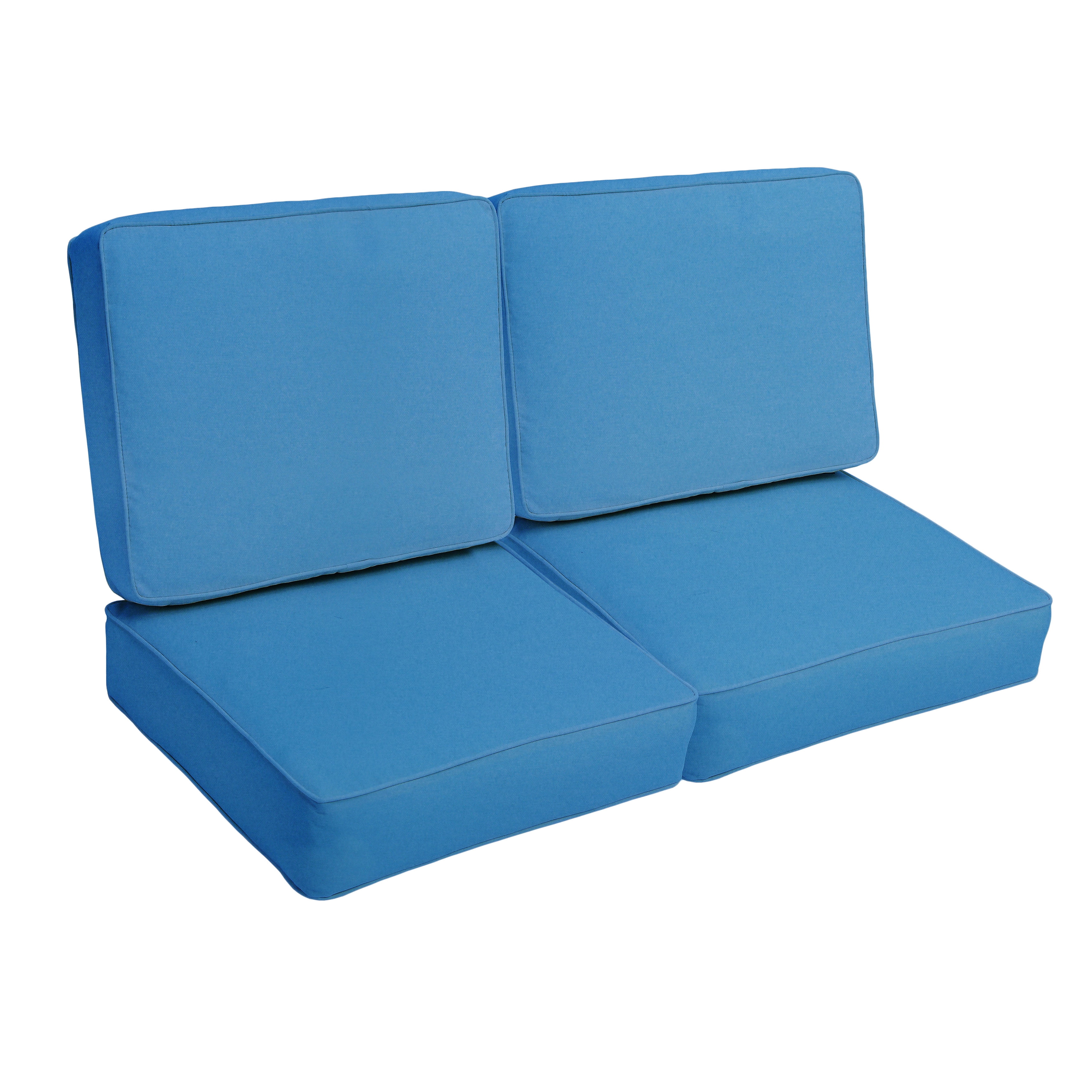 Light Blue Indoor/Outdoor Loveseat, Corded