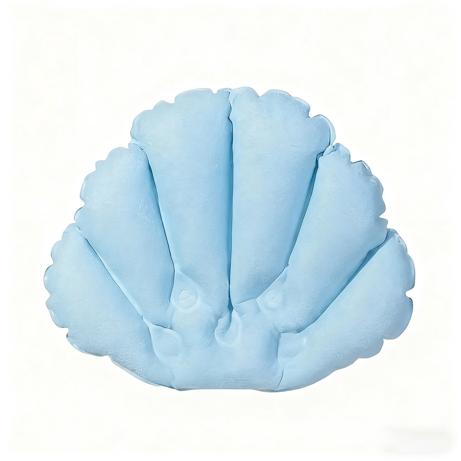 Light Blue Inflatable Seashell Bathtub Pillow Soft Spa Headrest With ...