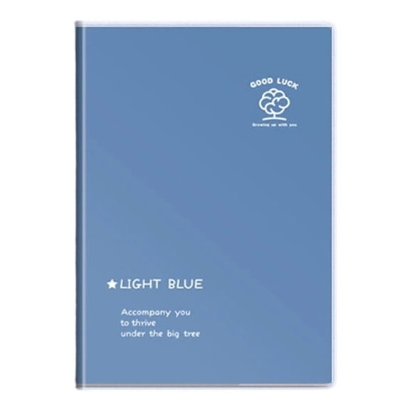 Light Blue Journal Notebook, Aesthetics Portable Notebook with Waterproof PVC Cover, A5 Pocket Notebook for Daily Note Taking, Office Essentials Stationery for Student 56 Pages