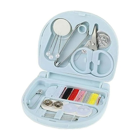 Light Blue Light Blue Portable Mini Sewing Kit With Needles Thread Buttons Scissors And Storage Box For Outdoor Travel And Emergency Repairs Lightweight And Multi-Functional