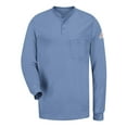 thumbnail image 1 of Light Blue Long Sleeve Tagless Henley, 1 of 6