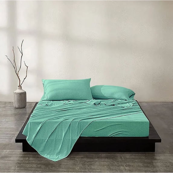 Light Blue Luxury Extra Soft Deep Pocket Fresh Breathable Sheet Set Queen - Light Blue