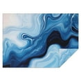 thumbnail image 1 of Light Blue Marble Flow Pattern Rectangle Tablecloth 60"x84",Waterproof Polyester Rectangle Table Cloth, Wipeable Spillproof Polyester Tablecloth for Dining, Camping, Indoor and Outdoor, 1 of 5