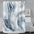 thumbnail image 1 of Light Blue Marble Shower Curtain for Bathroom Flower Abstract Gradient Waterproof Polyester Shower Curtains Modern Luxury Artistic Aesthetic Shower Curtain with Hooks Decorative, 72x84 Inch, 1 of 6