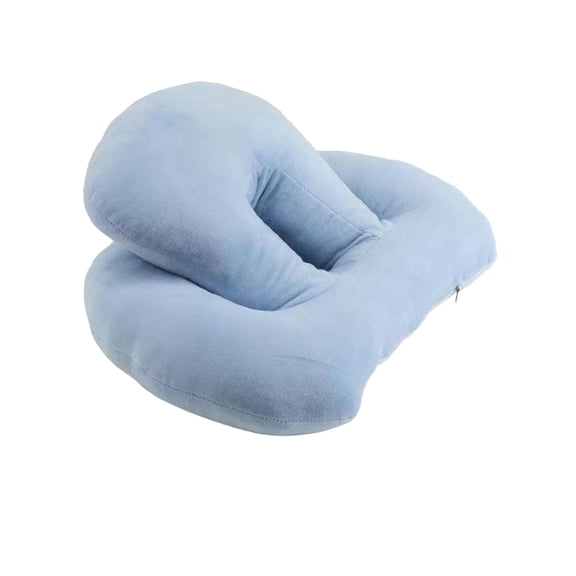 Light Blue Multifunctional Hollow Desktop Sleeping Pillow Office Nap Pillow With Elbow Support For Lunch Break Table Machine Washable 17.72X13.78In 0.79Lb