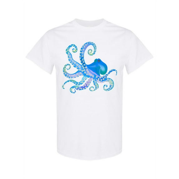 Light Blue Octopus T-Shirt Women -Image by Shutterstock, Female 3X-Large