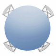 thumbnail image 1 of Light Blue Ombre Round Fitted Tablecloth with Elastic Edge, Waterproof Table Cloth Table Cover for 55"-60" Tables, Modern Rustic Aqua Gradient Tablecloths for Dining Picnic Indoor Outdoor, 1 of 9