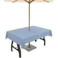 thumbnail image 1 of Light Blue Outdoor Tablecloth with Umbrella Hole and Zipper, Solid Color Table Cover for Rectangle Tables Waterproof Tabletop Collection for Patio, Garden, Picnic, Camping 60 x 120 inch, 1 of 6