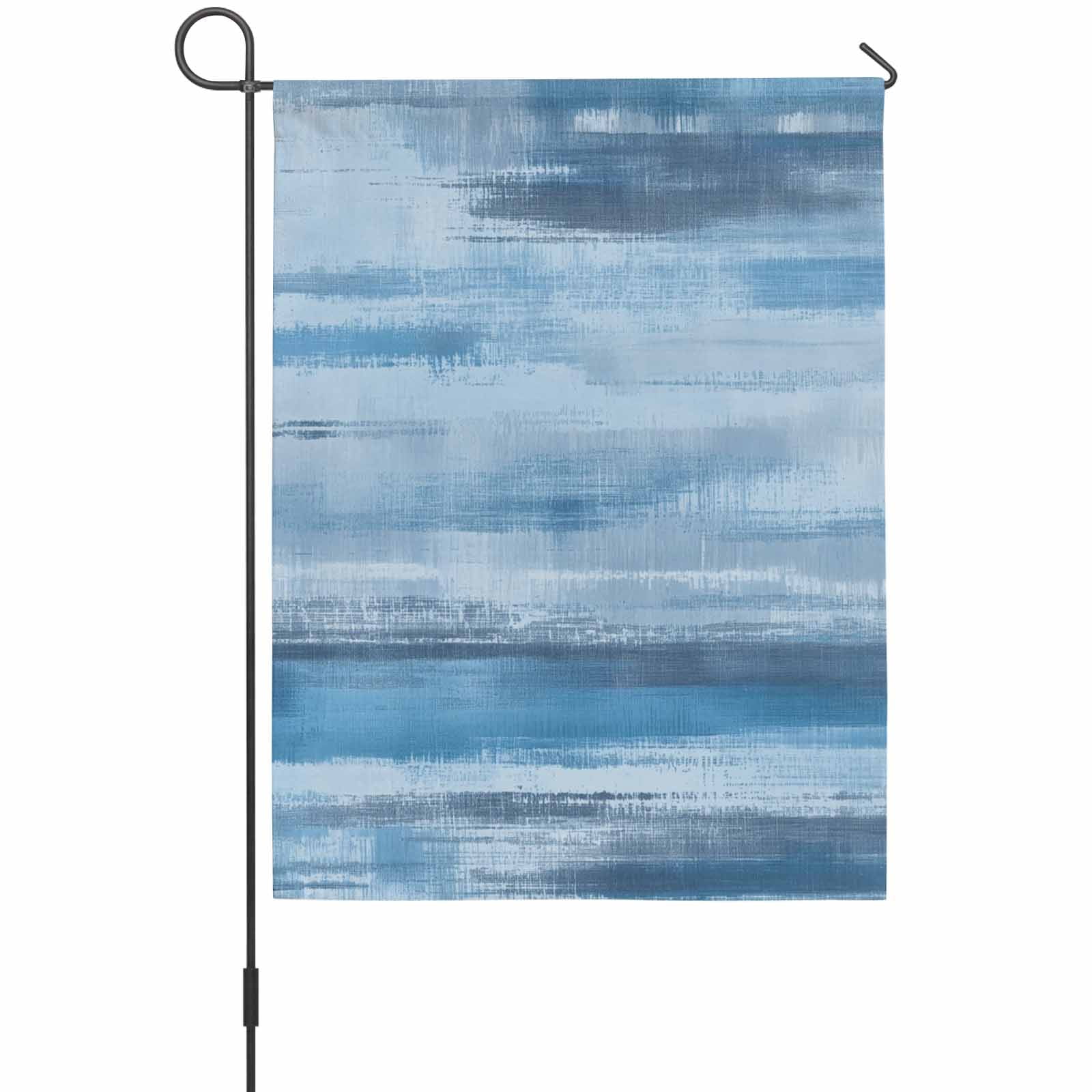 Light Blue Paint House Flag 28 x 40 Inches, Watercolor Abstract Blue Stripes Weather Proof Outdoor Patio Flags Double Sided Small House Decoration for Yard Lawn Outside Home
