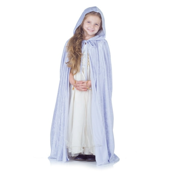 Light Blue Panne Costume Cape