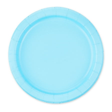 Disposable Paper Plates, 7", Light Blue, 24 Pieces, by Way To Celebrate