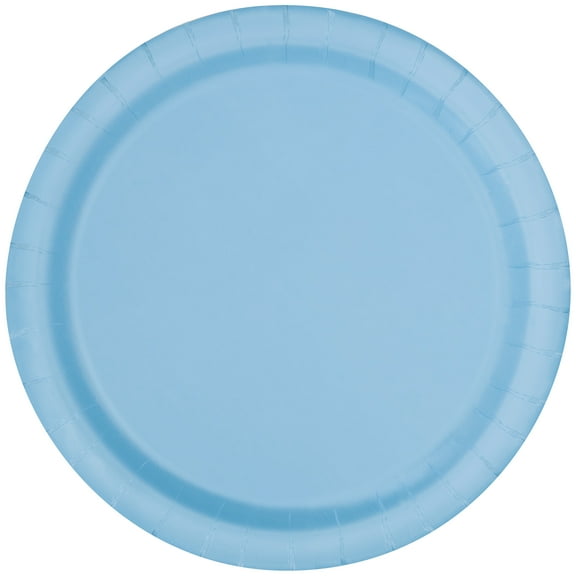 Disposable Paper Plates, 7", Light Blue, 24 Pieces, by Way To Celebrate