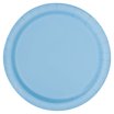 Amscan Pastel Blue Paper Dessert Plates - 7 Inch Diameter, Pack Of 50 Disposable Plates