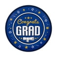 thumbnail image 1 of Light Blue Paper Graduation Plates, Party Plates Elegant Disposable, Graduation Party Tableware Pack, 1 of 3