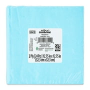6.5" x 6.5" Disposable Light Blue Paper Napkins, 24 Count, by Way To Celebrate
