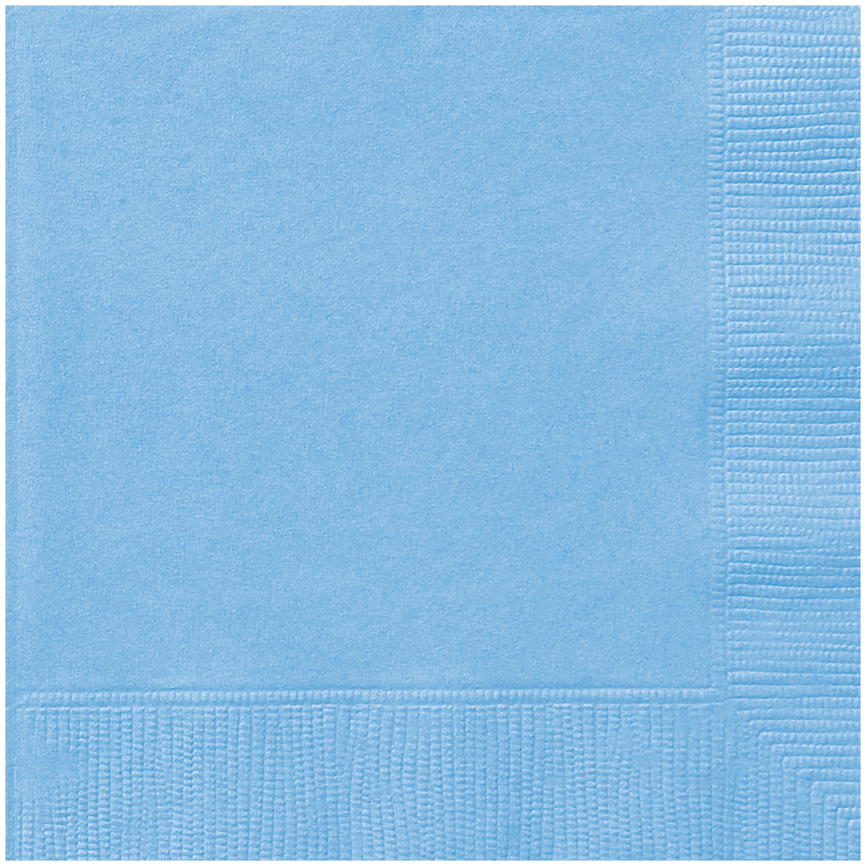 24CT 6.5IN x 6.5IN Light Blue Disposable Paper Napkins by Way To Celebrate
