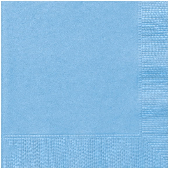 24CT 6.5IN x 6.5IN Light Blue Disposable Paper Napkins by Way To Celebrate