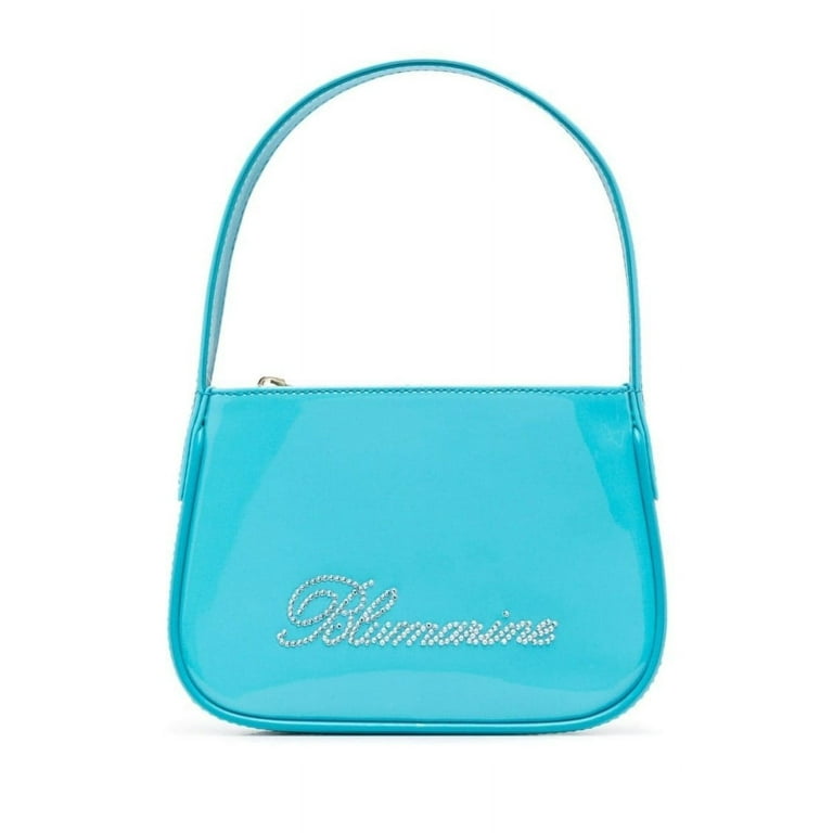 Blumarine Female Light Blue Patent Finish Mini Bag Blue Walmart