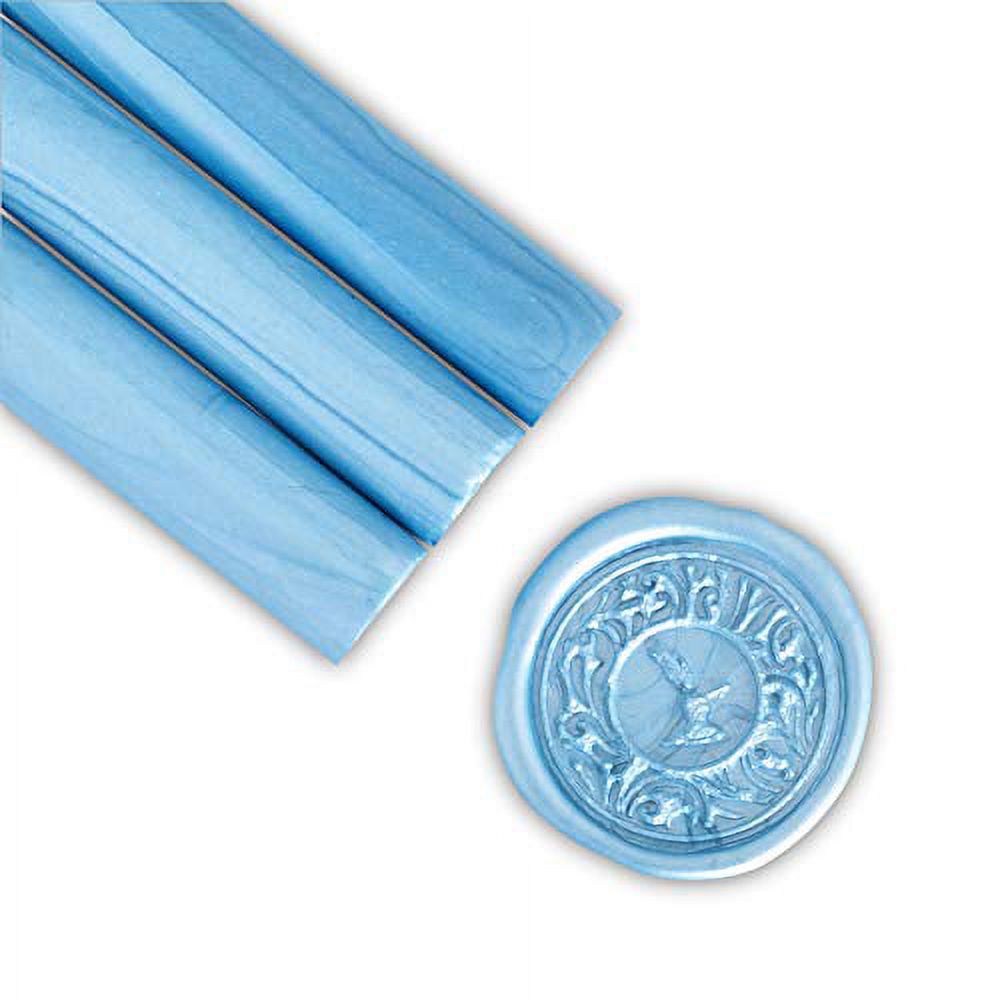 Light Blue Pearl Premium Glue Gun Sealing Wax For Wax Seal Stamps, Letters,  Wedding Invitations-Pack Of 6 