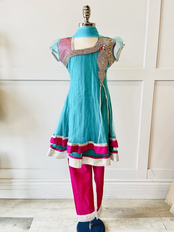 Indian-Ethnic Anarkali Dress For Kids, Big Girls , Receptions, Wedding & Party-Wear From Taj Cottage