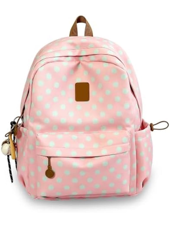 Polka Dot Backpack, Cute Bowknot Mini Daypack with Convertible Shoulder Strap, Casual Travel Bag for Women Teens