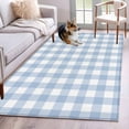 thumbnail image 1 of Light Blue Plaid Area Rug 3x5 Washable Rug Non Slip Modern Minimalist Country Large Area Rug Indoor Floor Carpet for Entryway Bedroom Kitchen Living Room Home Office Dining Room Nursery, 1 of 7