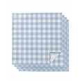 thumbnail image 1 of Light Blue Plaid Cloth Napkins Set of 4 Reusable Dinner Napkins, Modern Minimalist Country Cocktail Napkin Washable Table Napkins for Wedding/Holiday Party/Baby Shower 20"x20", 1 of 7