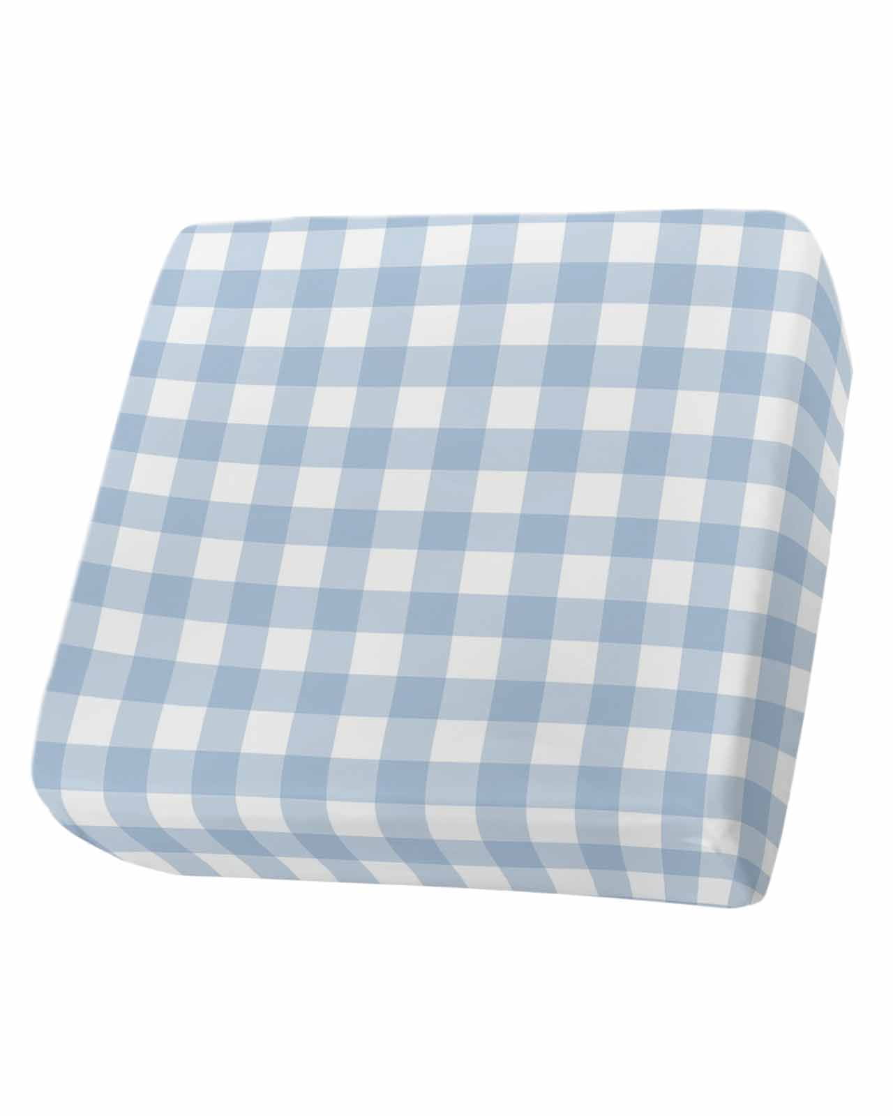 Light Blue Plaid Couch Cushion Covers Stretch, Washable Sofa Seat Covers Individual Seat Cushion Sofa Slipcovers Modern Minimalist Country Couch Cover Furniture Protector S-1PCS
