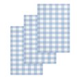 thumbnail image 1 of Light Blue Plaid Kitchen Dish Towels for Drying Dishes Set of 3, Modern Minimalist Country Waffle Weave Microfiber Hand Tea Bathroom Towels Quick Dry & Absorbent Towel 15.7x23.6, 1 of 7