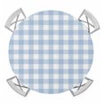 thumbnail image 1 of Light Blue Plaid Round Tablecloth for 36-44 Inch Tables, Fitted Table Cover with Elastic Edge, Modern Minimalist Country Waterproof Outdoor Table Cloth Protector for Patio Garden Dinner Picnic, 1 of 9