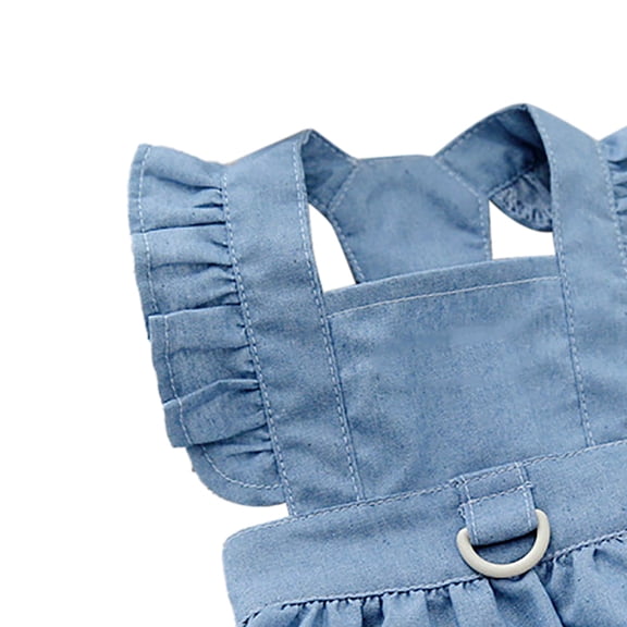Light Blue Polyester Side Zipper Pet Dress for Dogs and Puppies Spring Summer