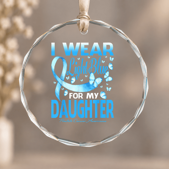 Light Blue Prostate Cancer Daughter Support Ornament, Home Decor ...