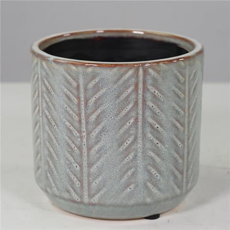 Light Blue Reactive Glaze Ceramic Planter