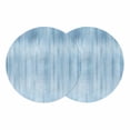 thumbnail image 1 of Light Blue Round 13 Inch Placemats Set of 2, Modern Abstract Art Ombre Striped HeatResistant Non Slip Place Mats for Dining Table, Wipeable Braided Kitchen Table Mats for Housewarming, 1 of 9