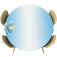 thumbnail image 1 of Light Blue Round Fitted Table Cover and White Gradient Waterproof Table Cloth with Elastic Edge Wipeable Tablecloth for Picnic Camping Party Fits 55"-60" Diameter, 1 of 8