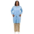 thumbnail image 1 of Light Blue SMS Lab Coat with 3 Pockets, Knit Wrists, 1 of 2