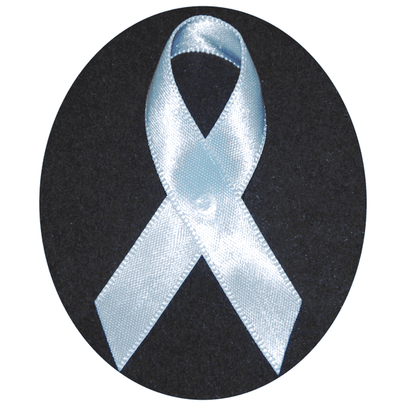 Light Blue Satin Awareness Ribbons - Bag of 250 Lapel Ribbons w/ Safety Pins
