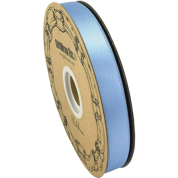 Light Blue Satin Fabric Ribbon - 5/8" x 100 Yards, Easter, Spring, Baby Shower, Christmas