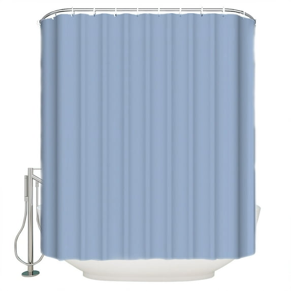 Light Blue Shower Curtain, 48" x 72", Solid Color Waterproof Bathroom Curtain Washable Shower Curtain Set with 12 Hooks