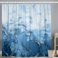 thumbnail image 1 of Light Blue Shower Curtain, Abstract Marble Shower Curtain For Bathroom Waterproof Fabric Shower Curtain Set With Hooks 48"W x 72"L, 1 of 6