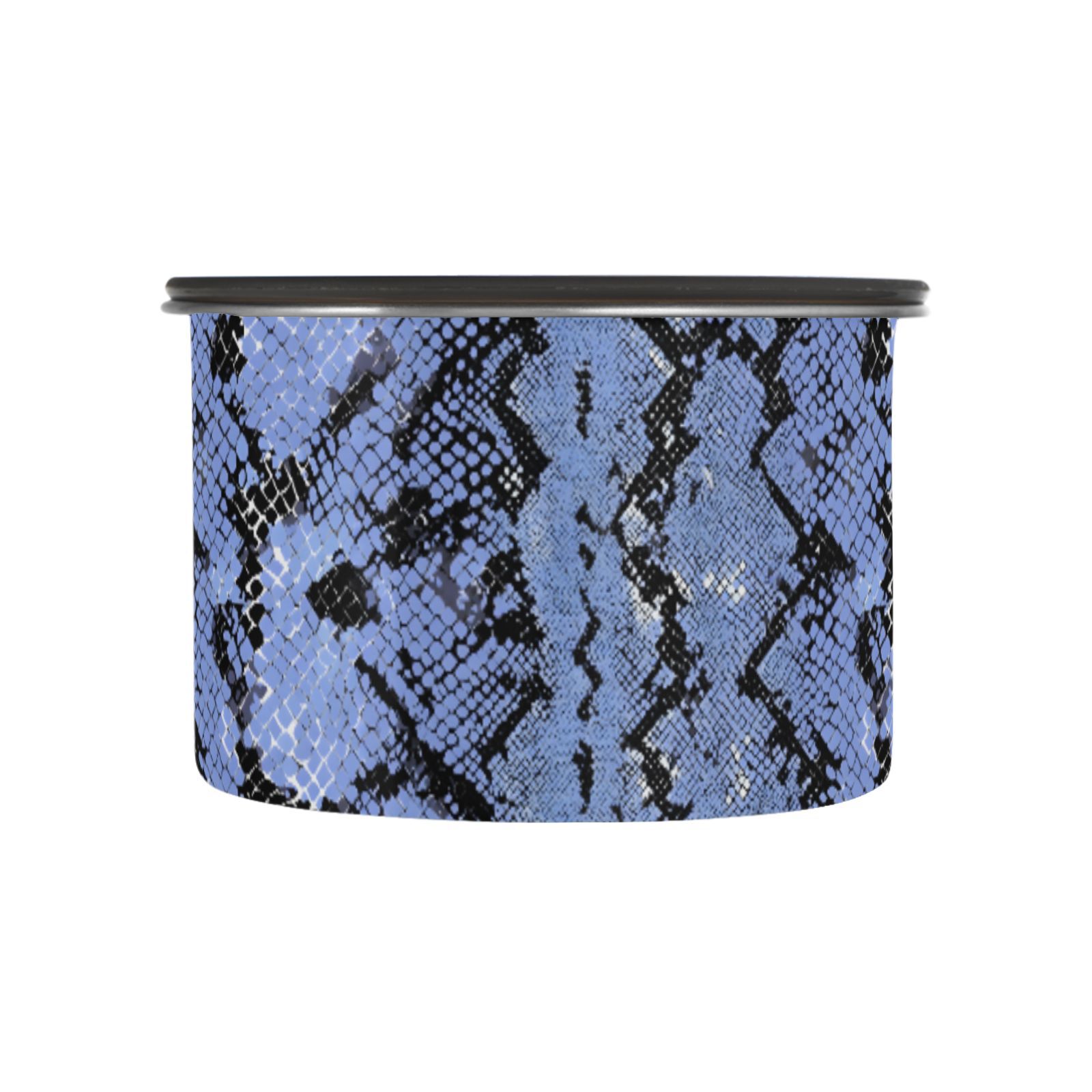 Light Blue Snake Print Airtight Coffee Bean Canister 17oz Food Storage