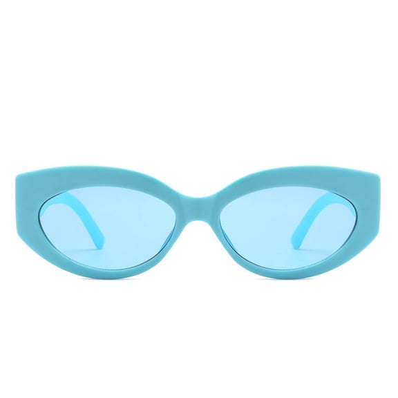 Light Blue Square Sunglasses - Translucent Frame UV Protection Summer Festival Outdoor Shades