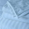 thumbnail image 1 of Light Blue Stripe Queen XL (60"x 80") Size Sleeper Sofa Bed Sheet Set - Luxury 100% Egyptian Cotton - 800 Thread Count - Fits Mattresses Up to 6" Inches Deep Pocket, 1 of 5
