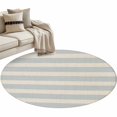 thumbnail image 1 of Light Blue Striped Round Rug 3ft Washable Circle Entryway Rugs Non Slip Vintage Abstract Horizontal Stripes Area Rug Indoor Floor Carpet for Bedroom Kitchen Living Room Office Dining Room Nursery, 1 of 9