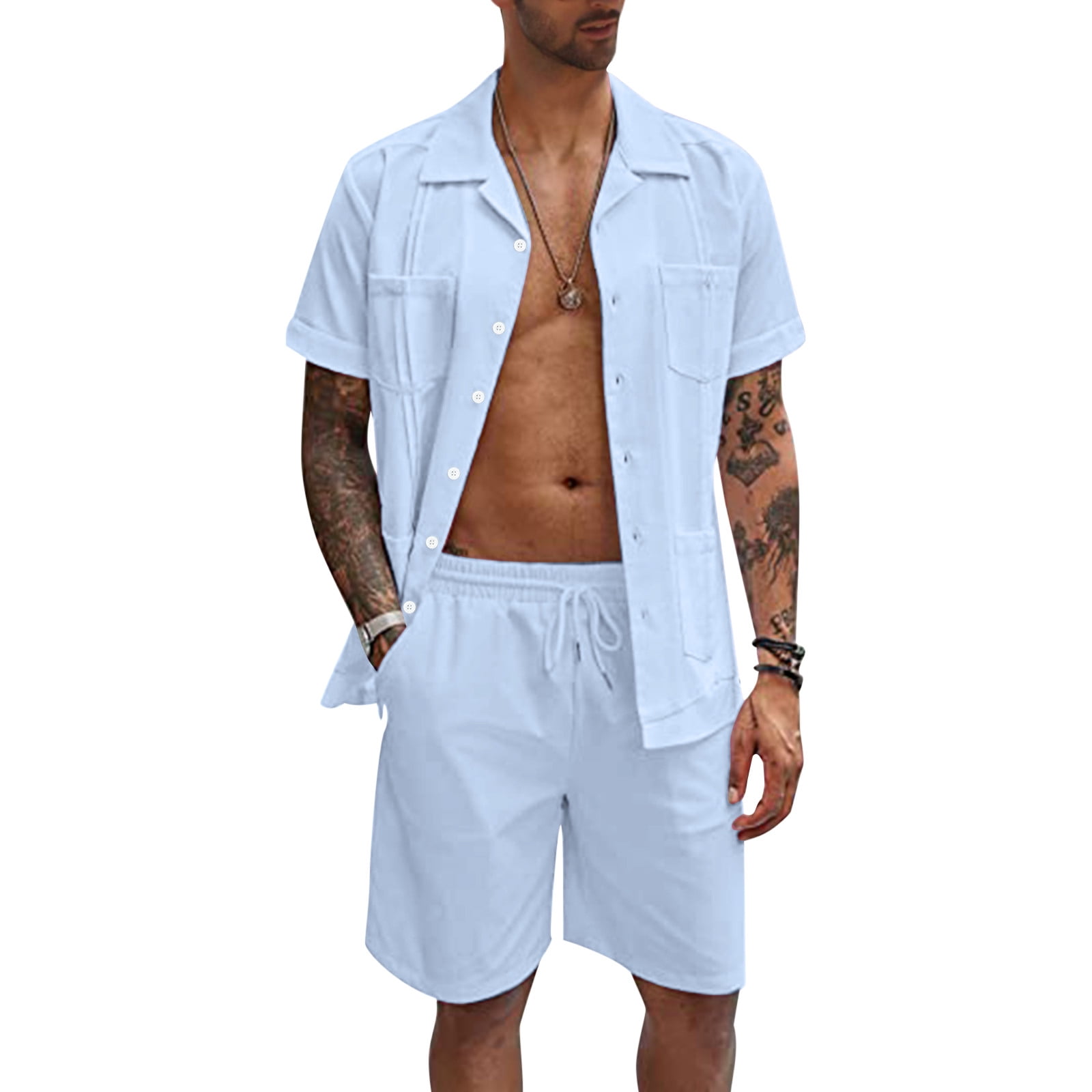 Mens linen shop suit shorts