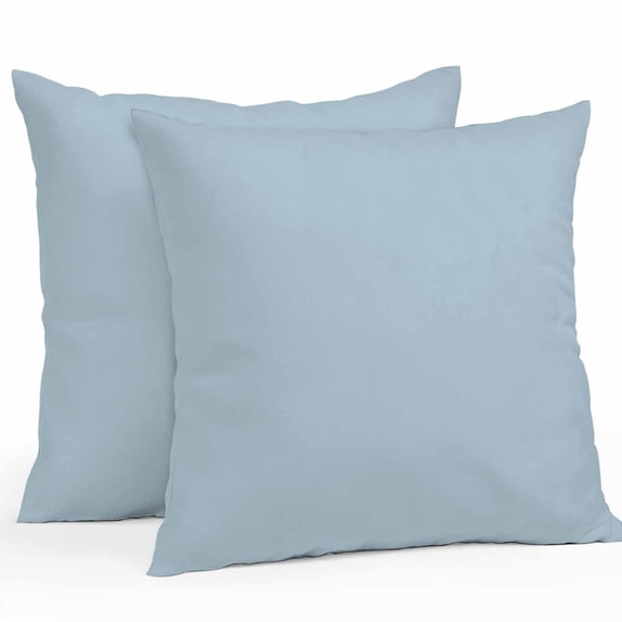 Light Blue Throw Pillow Covers 18x18 Inch Set of 2, Farmhouse Solid Blue Color Modern Art Waterproof Outdoor Pillow Covers, Decorative Cushion Pillowcases for Couch, Sofa, Bed, Garden, Patio